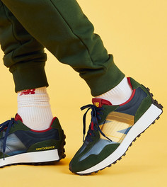 Темно-синие/красные кроссовки New Balance 327 - эксклюзивно для ASOS-Темно-синий