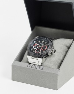 Часы с золотистым ремешком и циферблатом Guess-Золотистый