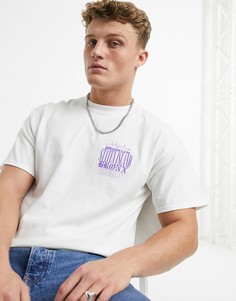 Белая футболка с принтом Staten Island New Look-Белый