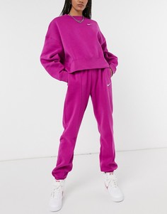 Фиолетовые oversized-джоггеры с маленьким логотипом-галочкой Nike-Фиолетовый