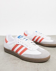 Белые кроссовки с резиновой подошвой adidas Originals Samba OG-Белый