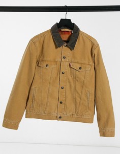 Джинсовая куртка из холщовой ткани горчично-коричневого цвета с подкладкой Levis-Светло-коричневый Levis®