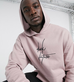 Фиолетовый oversized-худи с логотипом на груди ASOS Dark Future Tall