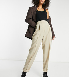 Зауженные брюки цвета мокко ASOS DESIGN Tall-Бежевый