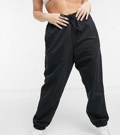 Черные oversize-джоггеры с манжетами adidas Originals Cosy Comfort Plus-Черный