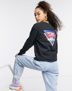 Черный лонгслив с логотипом на спине Tommy Jeans