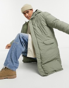 Зеленая дутая куртка-парка ASOS DESIGN-Зеленый