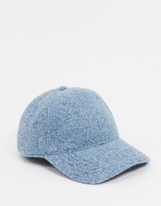 Бледно-голубая фактурная бейсболка ASOS DESIGN-Голубой