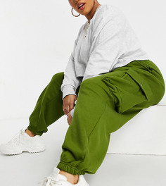 Джоггеры карго цвета хаки Missguided Plus-Зеленый