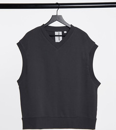 Oversized-свитшот угольного цвета без рукавов COLLUSION Unisex-Серый