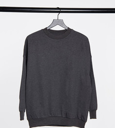 Свитшот-кокон в стиле oversized темно-серого меланжевого цвета ASOS DESIGN Maternity-Черный