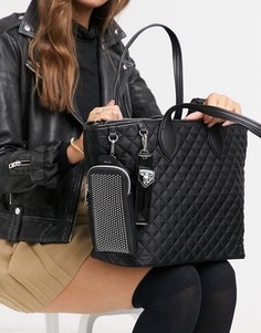 Черная стеганая сумка-тоут Steve Madden Camryn-Черный