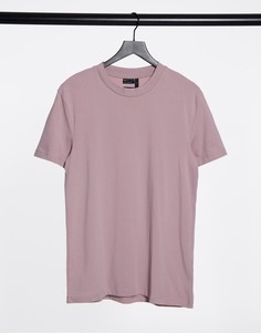 Серовато-лиловая футболка с круглым вырезом из органического хлопка ASOS DESIGN-Фиолетовый
