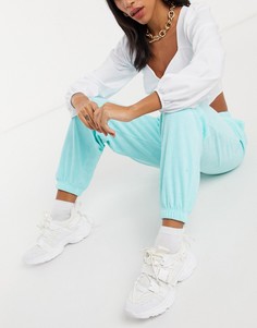 Синие комбинируемые махровые джоггеры для дома ASOS DESIGN-Голубой