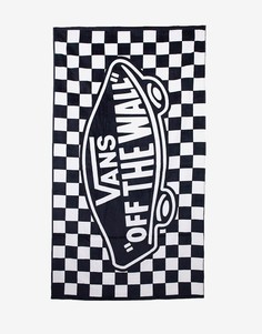 Пляжное полотенце с шахматным узором Vans-Черный