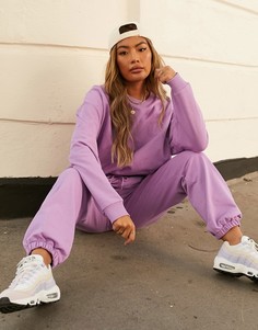 Сиреневый oversized-свитшот от комплекта с вышитым однотонным логотипом ASOS Weekend Collective-Фиолетовый