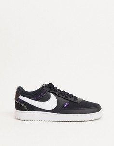 Черно-белые низкие кроссовки Nike Court Vision Premium-Мульти