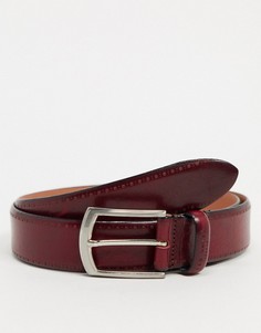 Кожаный ремень с брогированием Ted Baker-Красный