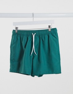 Короткие зеленые шорты для плавания ASOS DESIGN-Зеленый
