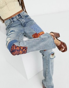 Синие расклешенные джинсы We The Free by Free People-Синий