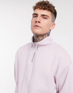 Сиреневый свободный свитшот с воротом-трубой ASOS DESIGN-Фиолетовый
