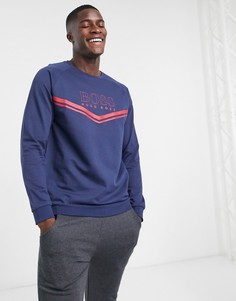 Темно-синий свитшот с логотипом BOSS bodywear