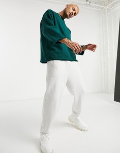 Зеленый свитшот в стиле oversized из органического хлопка с необработанным краем ASOS DESIGN