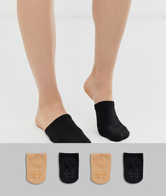 Набор из 4 пар носков для мюли (черные / бежевые) Gipsy-Мульти