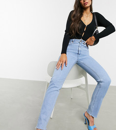 Светло-синие узкие джинсы в винтажном стиле с завышенной талией ASOS DESIGN Tall-Голубой