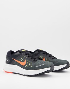 Черно-оранжевые кроссовки Running Air Zoom от Nike-Черный