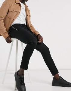 Брюки с молниями River Island-Черный