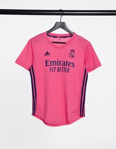 Розовая футболка adidas Football Real Madrid away-Розовый