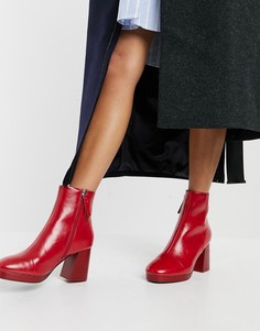 Красные ботинки на подошве ASOS DESIGN Rhona-Красный