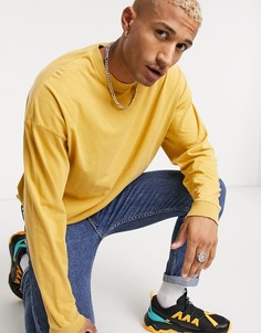 Желтый oversized-лонгслив ASOS DESIGN