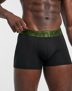 Черные боксеры из хлопка с эластичным поясом Calvin Klein-Черный