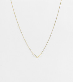 Позолоченное ожерелье с простой V-образной вставкой Orelia-Золотой