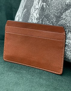Светло-коричневая кожаная визитница ASOS DESIGN-Светло-коричневый