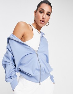 Худи сиреневого цвета с двойной молнией Missguided-Голубой