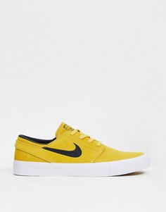 Желтые замшевые кроссовки Nike SB Zoom Janoski Remastered-Желтый