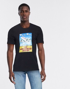 Футболка с принтом Love Moschino-Черный