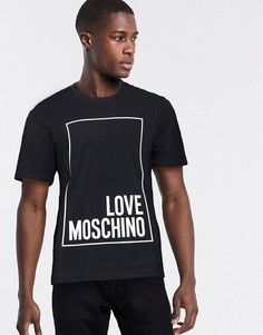 Футболка с логотипом Love Moschino-Черный