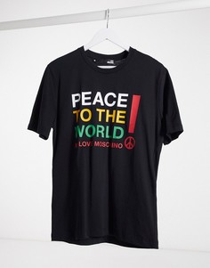 Футболка с принтом Love Moschino-Черный