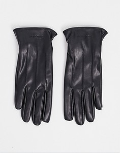 Перчатки из искусственной кожи Jack & Jones-Черный