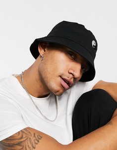 Черная панама с вышивкой инь-янь ASOS DESIGN-Черный