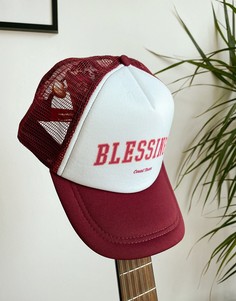 Бейсболка с сеткой и надписью "Blessings" ASOS DESIGN-Многоцветный