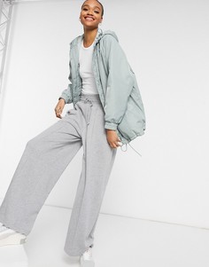 Шалфейно-зеленый пуховик в стиле oversized с капюшоном Weekday Boden