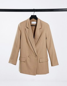Бежевый пиджак ASOS DESIGN