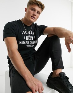 Черная футболка с логотипом Lee-Черный