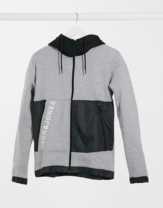 Черно-серый худи от комплекта Jack & Jones Core
