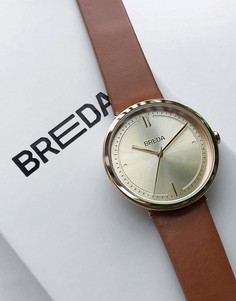 Часы с коричневым ремешком Breda Agnes-Коричневый